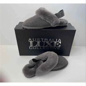 Australia luxe Collective genuine soft shearling slingback mule slipper size 7